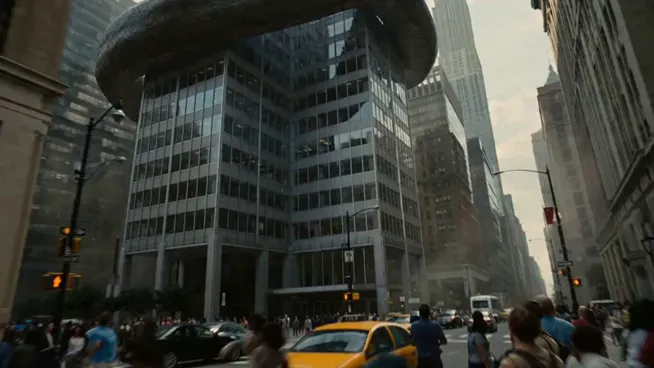 Colossal Serpent Attacks a Skyscraper