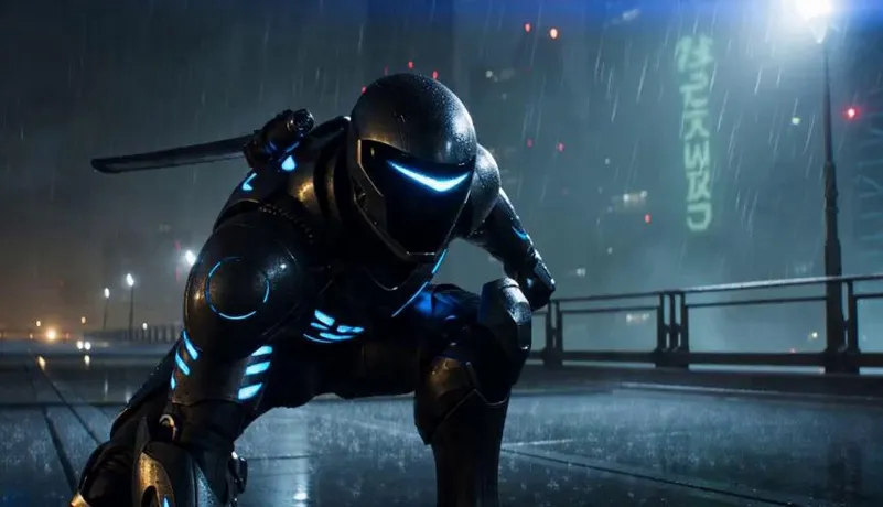 Sci-fi mecha action
