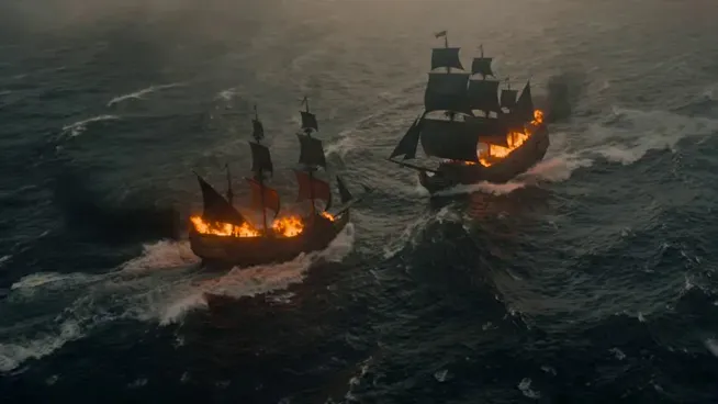 Burning Galleons in the Storm