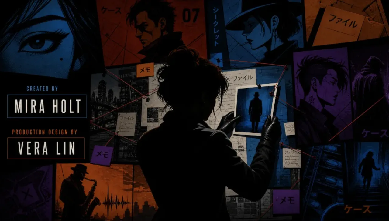 Retro Anime Crime Title Sequence reference 3