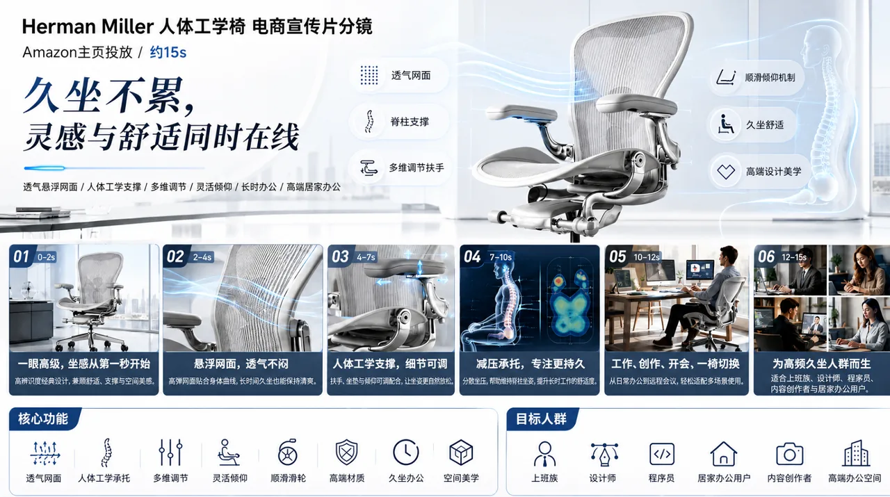 Ergonomic Chair Product Film reference 1